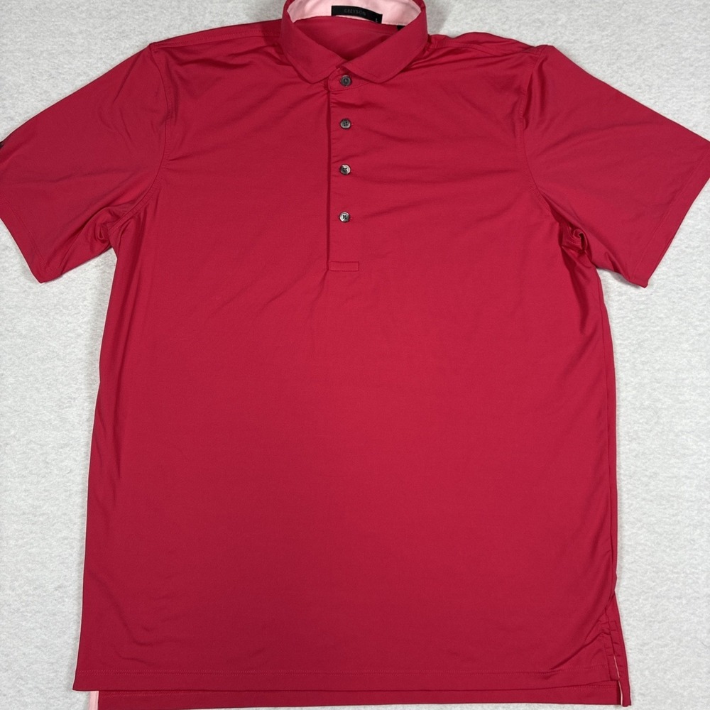 Greyson Golf Polo Mens Large Hot Pink Performance Wolf Logo Short Sleeve Shirt